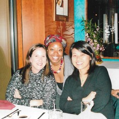I found this picture in an album recently. One of our dinners out as junior faculty. Miss you!