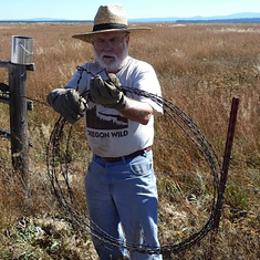 Barb wire removal on the Klamath, 2013.