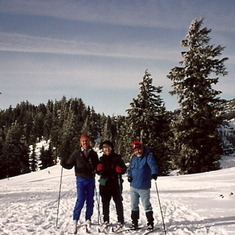 Wendell (on right) with Janice Hart and Peter Pretkil at Crater Lake Thanksgiving 1992