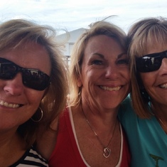 rhonda, wendy and sharon having a little too much fun at a organized bike ride