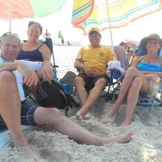 With Russ, Lea and Johnnie at the Jersey Shore beach. Most likely Bryan Dooner took this shot.