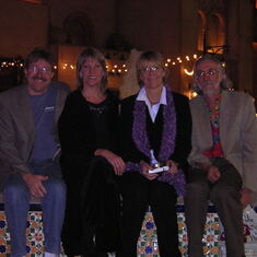 Johnnie, Wendy, Lisa and John in Las Vegas enjoying the night. We were visiting for Phil Bradbury's wedding.