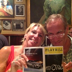 In new york with brother Russ after we all watched the play "Once" which was amazing