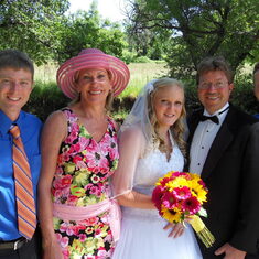 the family at christina's wedding