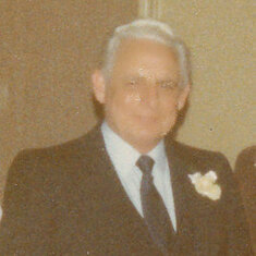 Wendy's father, Joe Williams, at their wedding anniversary party, Modesto, 1980