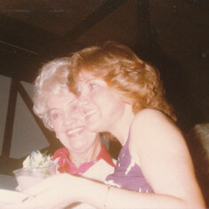 Eleanor and Wendy enjoying the party, Modesto, CA 1980