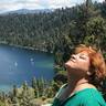 Wendy at Lake Tahoe on her birthday, 2018. One of her favorite destinations