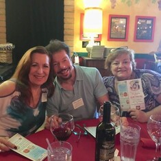 Wendy with Sharon & Will at a Murder Mystery dinner