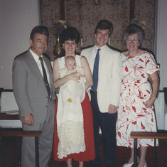 Christening with Frieda, Wesley, Hoyt, Kay, Ellen, and Hoyt Jr.