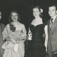 Wesley and Ellen, with friends at their 1949 Homecoming Dance at the University of Maryland.