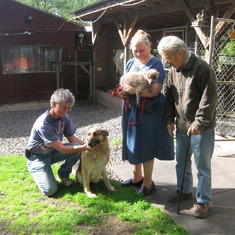 Wesley and Ellen visiting their new German shepherd, Jade