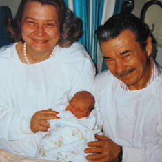 Wesley and Ellen with Hoyt Jr. in 1989.