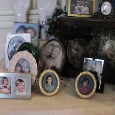 Photos of Wesley and Ellen's grandchildren and children.