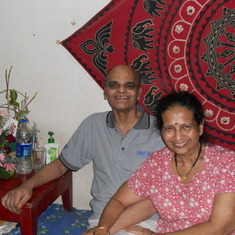 Baba & Aai at home 8th Oct 2012.