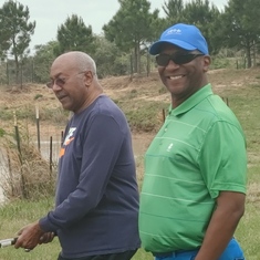 Bill and Nephew Kirby (Minnie Rose) Fishing at the Ranch