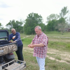 Bill and Jeff Fishing at the Ranch