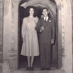 Wilbert and Martha wedding at the Valley Forge chapel, September 19, 1947