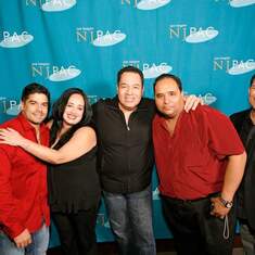 He was a huge Salsa music fan.  Posing here with his favorite singers... Tito N., Jerry, Tito R.
