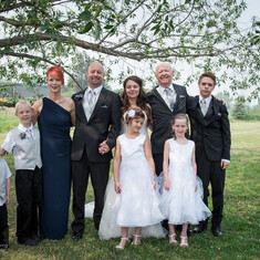 Left to Right: Luke Axling, Noah Axling, Kandy Axling, Chad Axling, Barbi Axling, Tom Axling, Matthew, (front) Danica, and Grace Axling.  Wedding: July 11, 2015