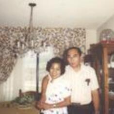 Mom and Dad in our home in West Covina, CA (1982)