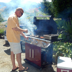 Jim Cheney cooking up a storm at Will's memorial on July 5th, 2013.