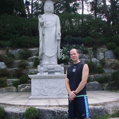 Will at a Buddhist shrine near Cheonan S Korea in 2010.