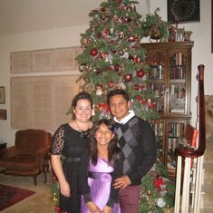 Bri Seoane, Andrea Carpano, Erick Carpano December 2011- our first Christmas as a family in the US