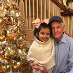 With Isabel Grace in January 2019 (her first and only visit to Uncle Willie's house at Christmas)