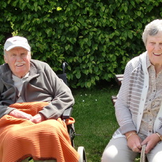 Agnes & Bill enjoying the afternoon sunshine at Morpeth