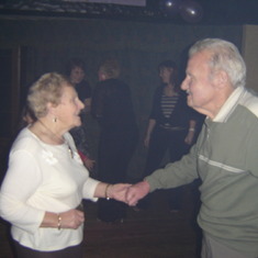 Agnes & Bill dancing to their song "Simply The Best".