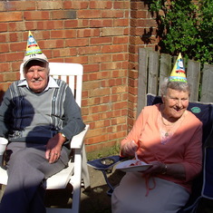 Bill & Agnes making the most of the sunshine!