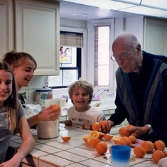 Fresh oranges with the McCarthy kids
