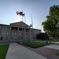 TCU honored Charlie's memory by flying the school flag at half mast