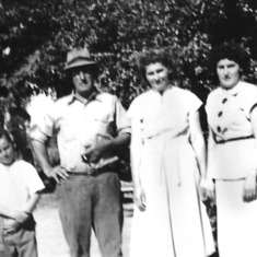Bill with Mom, Dad, and Sister