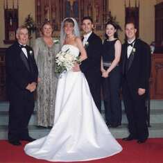 Jason and Carrie Hamilton's Wedding - Bill, Tricia, Carrie, Jason, Amy, Justin