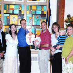 Alex's (Grandson) Baptism - Bill, Amy, Justin, Alex, Dillon (Grandson), Jason, Carrie, Patrick, Tricia