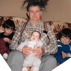 Grandpa George Umstadter, Tristan, Sarra and Billy