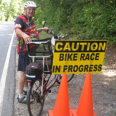 Bill biked with caution . . . sometimes!