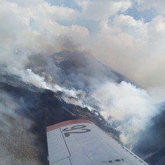 A fire West of Rocky Mountain House that Will flew on summer 2014