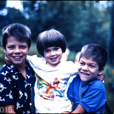 Will with his sister and brother, 1986