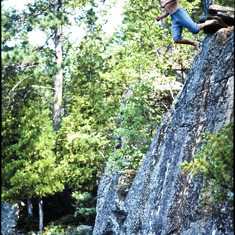Cliff-jumping on an Algonquin canoe trip