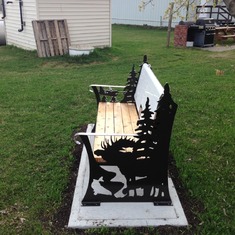 Side view of the beautiful Bench for Will.
Lac La Biche AB