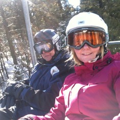 Dad and Diana on Lift in AF Dec 12
