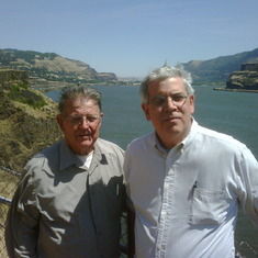 Dad and Clay in Columbia River Gorge, WA for Kati and Brady's wedding in 2012.