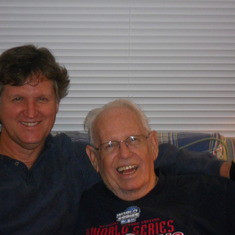 Dad's 80th Birthday 1/1/11, with son Michael.