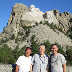 Dad, Ernie and Yuki at Mt. Rushmore, SD
Sept. 2013