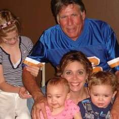 Bill with his Daughter and grandchildren.