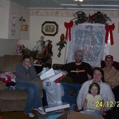 Bill and I with Kris, Holly, and Carla at Christmas 07 I think.