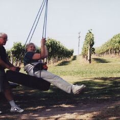 Mr. Nick and Mrs on the swing