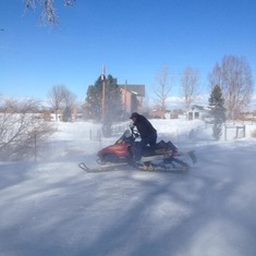 Bill on the Snowmobile